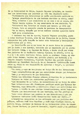 Violación de principios y tratados internaciones por la junta militar en relación con los derecho...