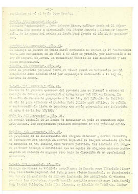 Resumen de la información relacionada con los Consejos de Guerra (13)