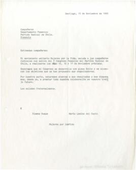 Compañeras del departamento femenino Partido Radical de Chile