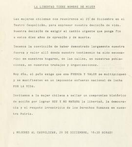 La libertad tiene nombre de Mujer