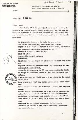 Informe de Autopsia Nº 568/85