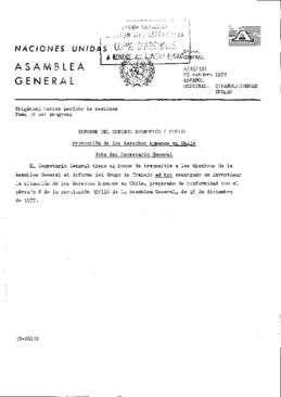 Estudio de los informes de violaciones de los derechos humanos en Chile, con particular referenci...