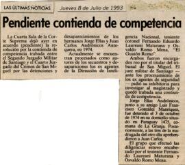 Pendiente contienda de competencia