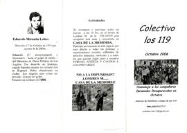 Colectivo los 119. Homenaje a los compañeros detenidos desaparecidos en octubre