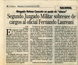 Segundo Juzgado Militar sobresee de cargos al oficial Fernando Lauriani: Abogado Nelson Caucoto se quejó de "abuso"