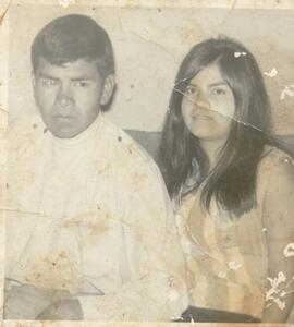 Fotografía de Juan Navarro Cáceres y su esposa